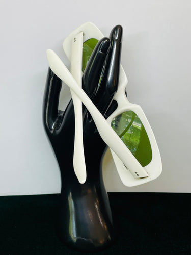 1960’s White Sunglasses with Rhinestones